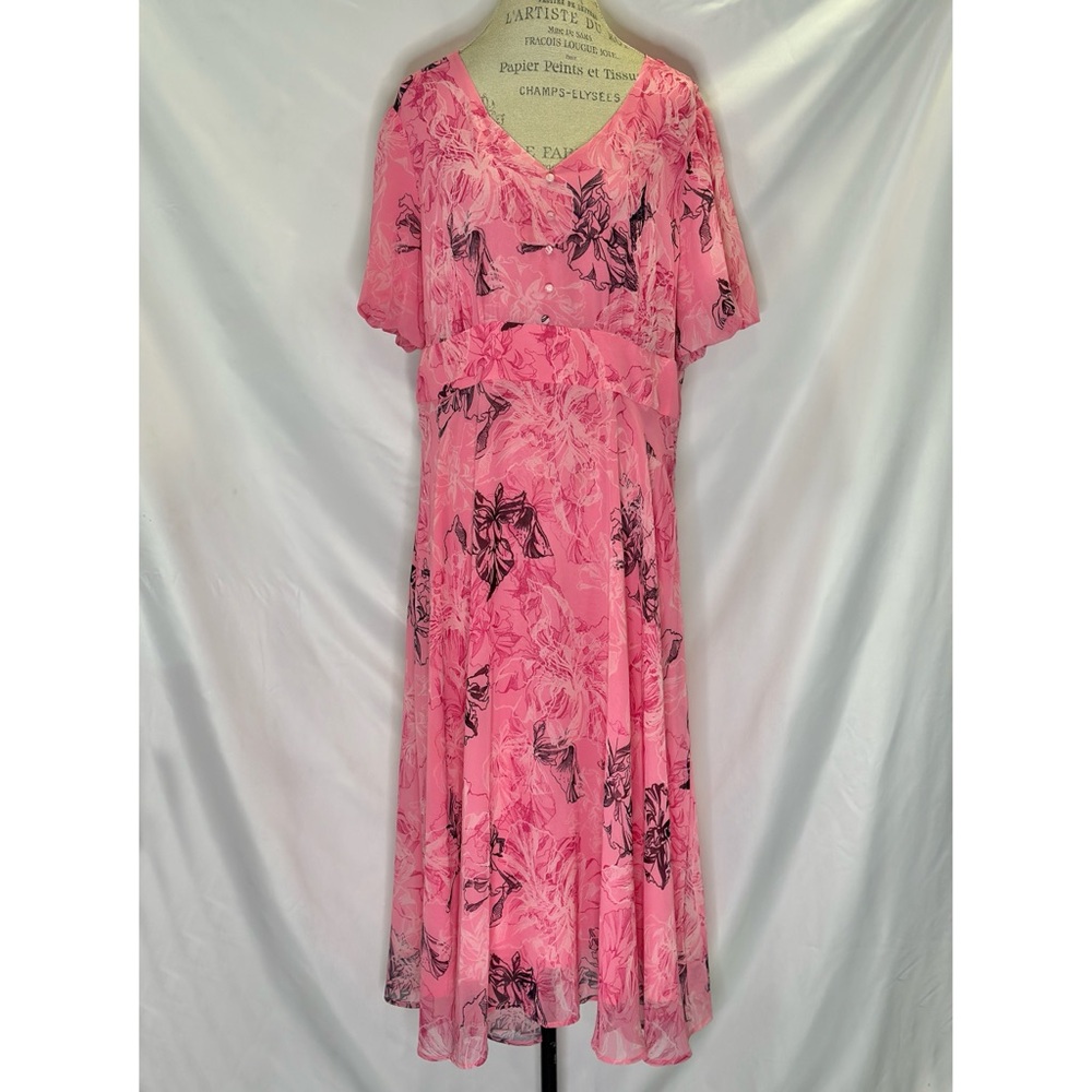 Neiman Marcus Pink Floral Multi Dress Size XL